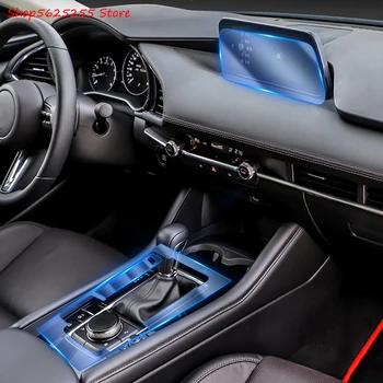 Автомобилна Стикер За Mazda 3 2020 2021 2022 TPU Вътрешно Защитно Фолио Рамка за Превключване на предавките Панел Модификация на Мембраните Украса