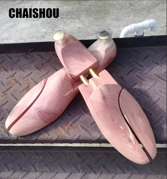 CHAISHOU 1 двойка от две тръби, Обувки от Червено Кедрово дърво, Последният Регулируема Шейпър на Обувки, Мъжки Обувное Дърво CS-186