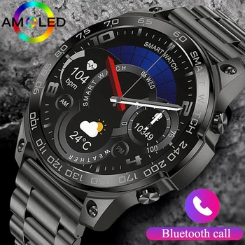 FOXBOX Спортни Часовници За Мъже Смарт Часовник Черен Bluetooth Предизвикателство AMOLED Smartwatch NFC Часовници Фитнес 400 mah Капацитет на Батерията