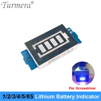 Turmera Индикатор за зареждане на батерията Led Дисплей 1 S 4.2 2 S 8,4 На 3 S 10,8 4S 14,4 v 5S 18 В 6 S 25 12 24 36 48 за Използване с Отвертками
