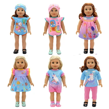 2022 Нов костюм за 18-инчови куклен театър-колеги 45 см, кукла за момичета, дрехи и аксесоари, обувки в комплекта не са включени