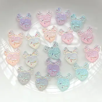 Красива пеперуда Фестивал на праскова сърце AB Кристал декоративни плоски задни аксесоари за телефони, декорации за нокти