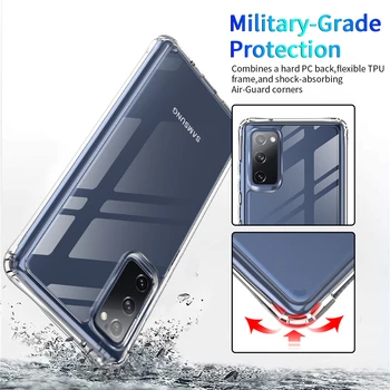 Защита от падане на Анти-жълт Прозрачен Акрил Калъф за Samsung Galaxy S20 FE S23 Ultra S21 S22 FE 5G S10 Plus S23 Note 10 20 Ultra