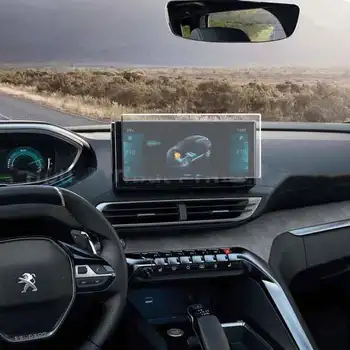 За Peugeot 3008 2021 Автомобилното радио GPS Навигация Вътрешно Закалено Стъкло Защитно Фолио За Екрана Автоматично Вътрешна Стикер Аксесоари