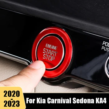 За Kia Carnival Седона KA4 2020 2021 2022 2023 Бутон за пускане и Спиране на Колата Стикер Тампон Авто Стикери за Пълнене и Аксесоари за Интериора