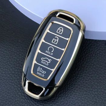 Нов Калъф за Ключове на Автомобила от TPU за Hyundai Palisasad Lafesta Ix35 Ix25 Elantra с 5 Бутона Премиум-клас, Калъф за Ключове, Аксесоари за Интериор на Автомобила