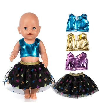 Новият Костюм с пола-звезда, Дрехи за Кукли, Подходящи за 18 инча/43 см, дрехи за кукла baby born, аксесоари за кукли преродения