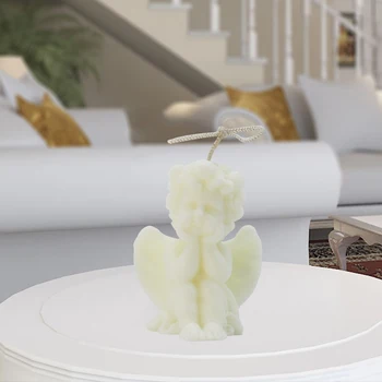 Сладък 3D Форма на Ангел Ароматизира Восъчна Свещ Херувим Nordic Office Bar Декоративна