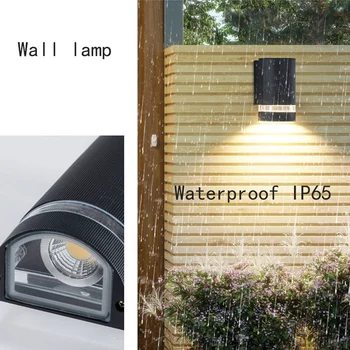 LED 12 W 24 W Открит Водоустойчива IP65 Стенен Лампата на Верандата Градина, с монтиран на стената Лампа и Закрит Спалня Хол Украса Осветление Лампа