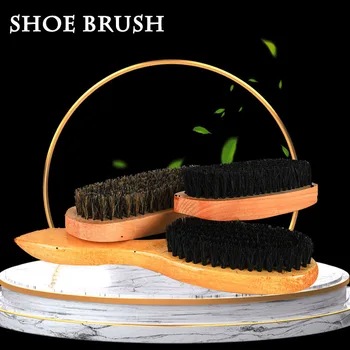 Голяма кожена четка за обувки с четка за почистване на кожени обувки с четка за почистване на обувки с четка за крем за обувки с четка за смазване и полиране аксесоари