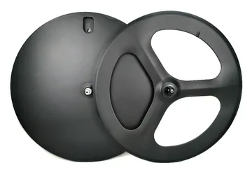 700C карбоновые колелата на предната трехспицевые задни дискови колела / дължината на пара, за да шоссейного наем аргумент/тръбна карбоновые колела 3k матово покритие