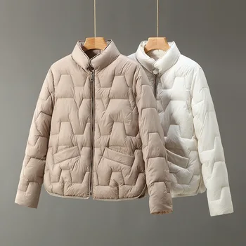 Лека naka памучен яке дамски къс тънка яке 2022 г. в новия корейски стил, модни лека есенно-зимно яке