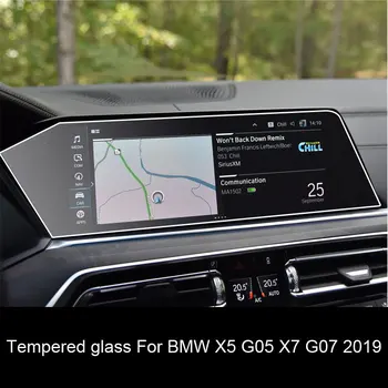 Протектор на екрана от закалено стъкло 9H за BMW X5 G05 12,3 инча ляв волан авто навигация център сензорен дисплей 2019 2020