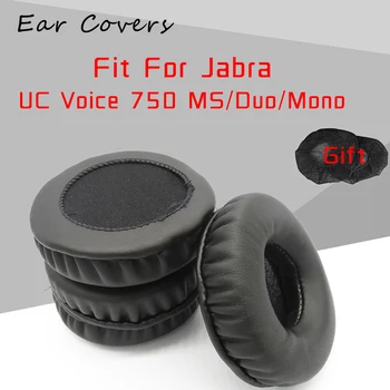 Амбушюры За Jabra UC Voice 750 MS/Duo/Mono Амбушюры За слушалки Замяна Слушалки Амбушюры От Изкуствена Кожа подобно на гъба Пяна
